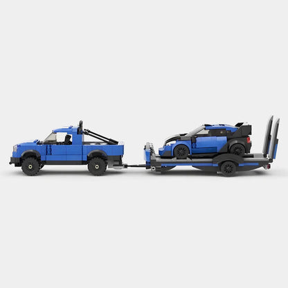 Ford F-150 Raptor with Trailer and Ford Focus Brick Boost