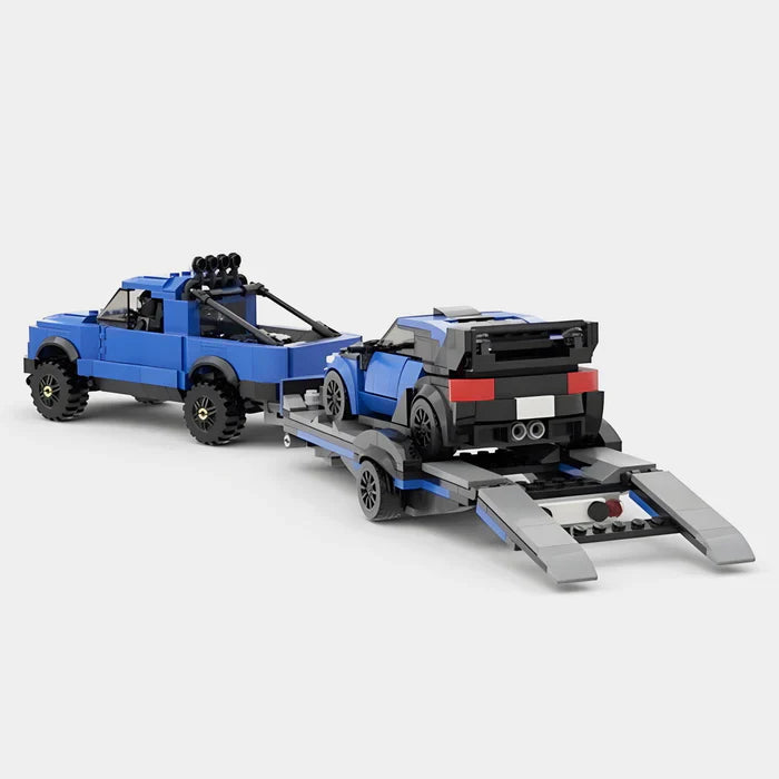 Ford F-150 Raptor with Trailer and Ford Focus Brick Boost